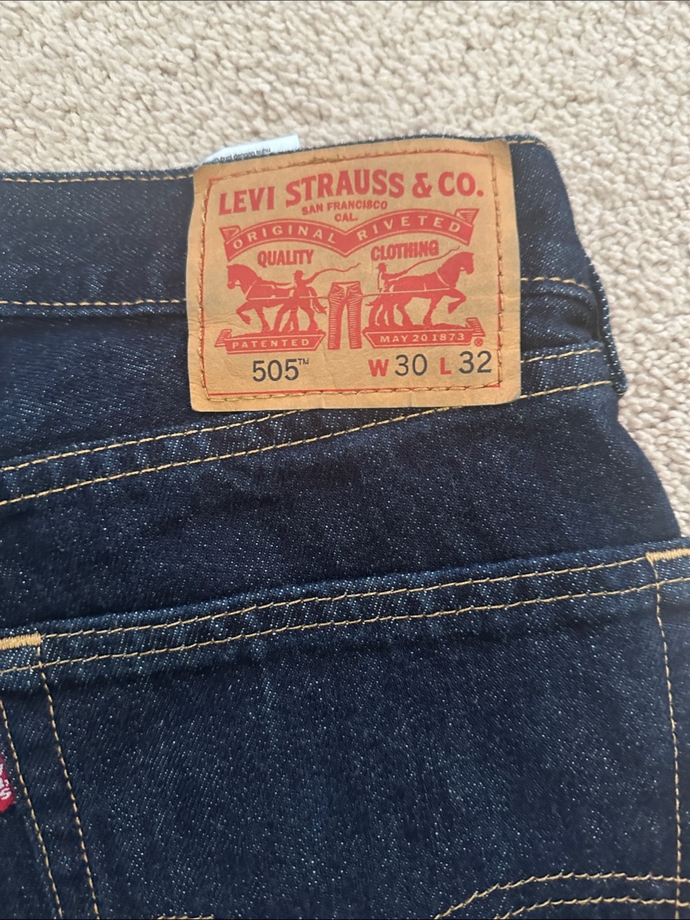 Levi's Dark Blue Straight-Leg Jeans - Picture 4 of 6